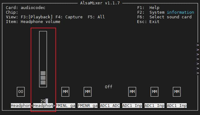 Speaker volume control in alsamixer