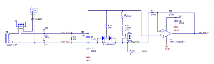 Current sensing circuit diagram