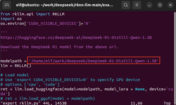 Specify model weights path