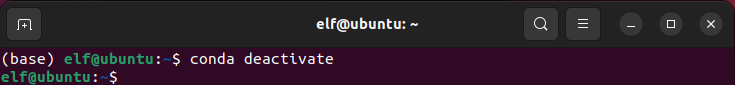 Deactivate conda environment