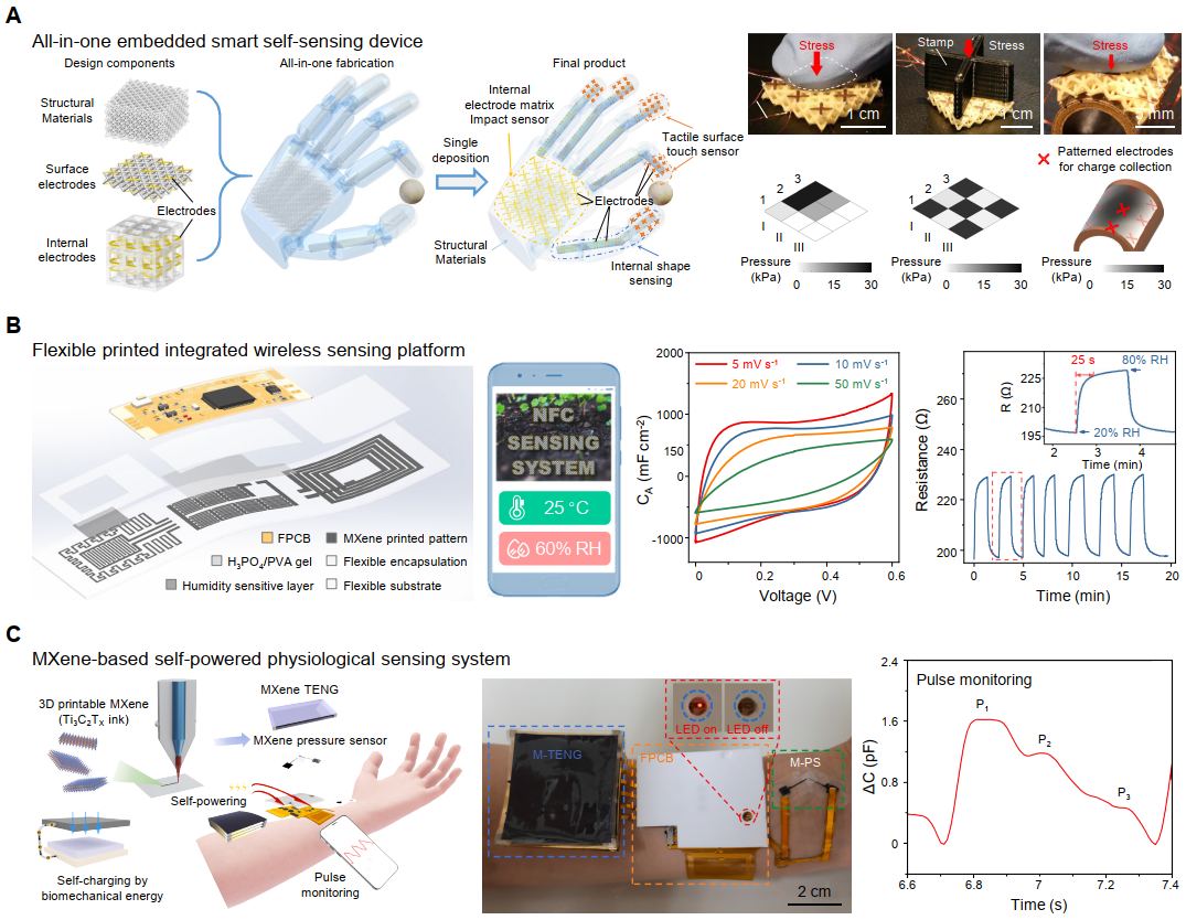 Wearable multimodal 3D-printed bioelectronic systems