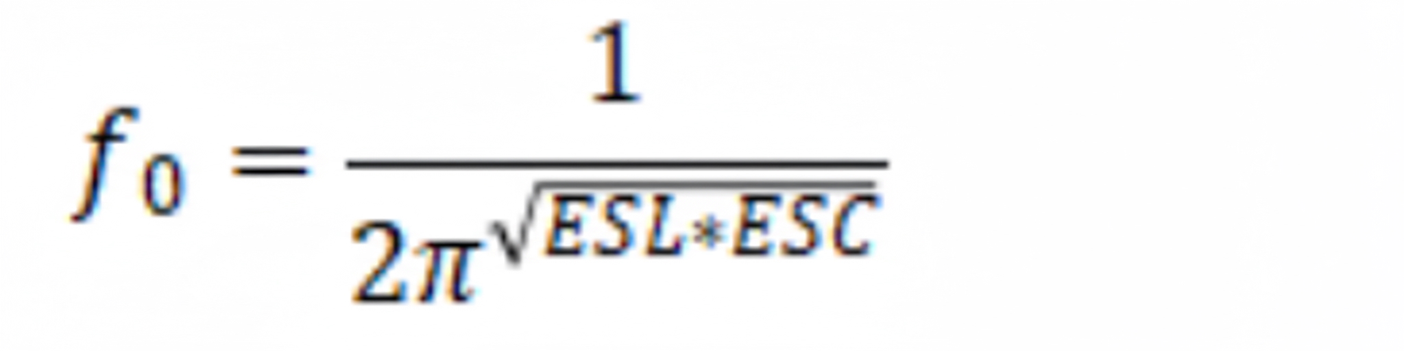 Resonant frequency formula for capacitor