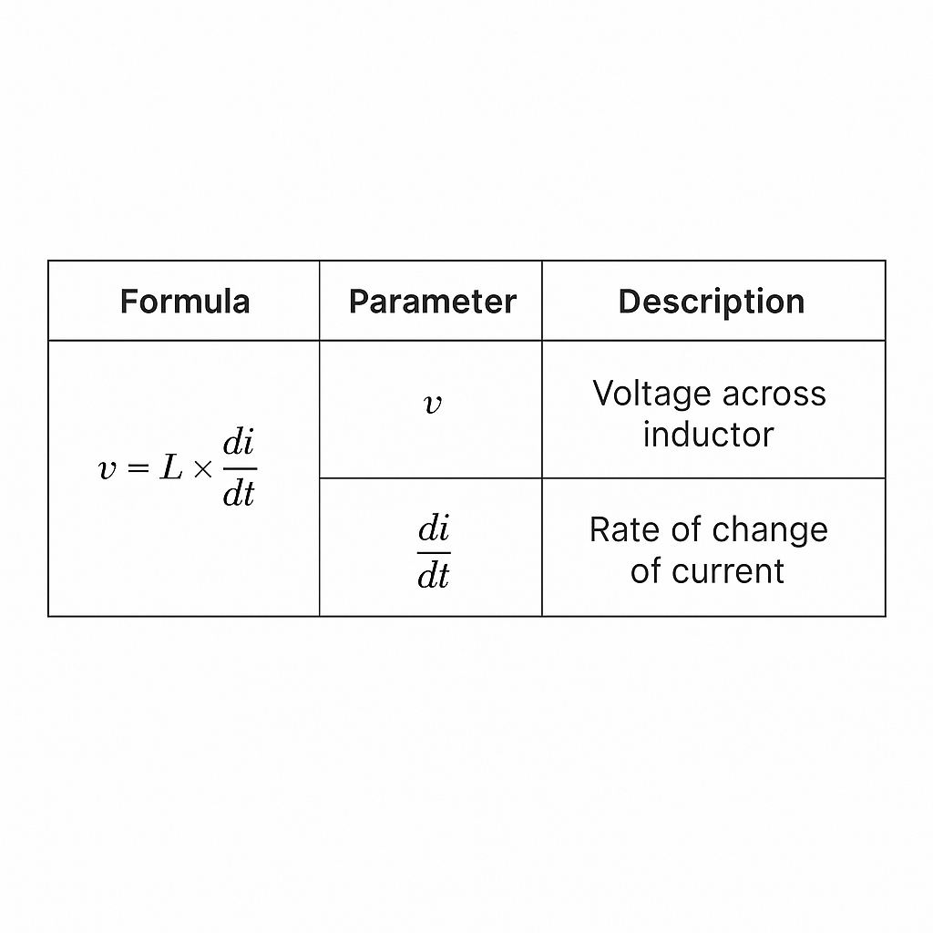 inductor voltage drop calculation