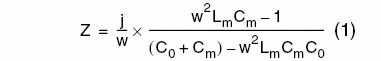 Crystal impedance expression