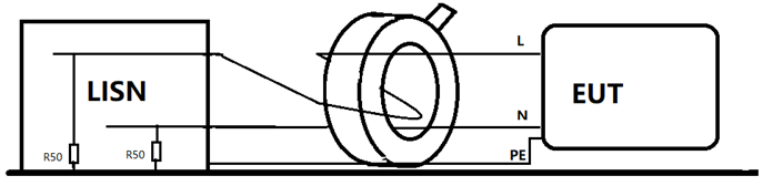 Testing differential-mode with current probe