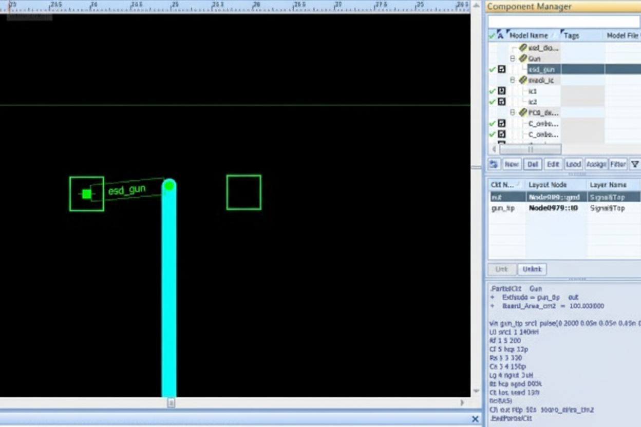 Place ESD gun on layout