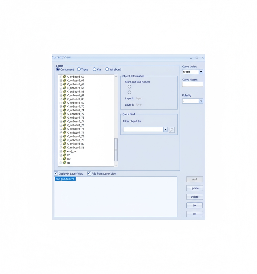 Current probe at ESD gun