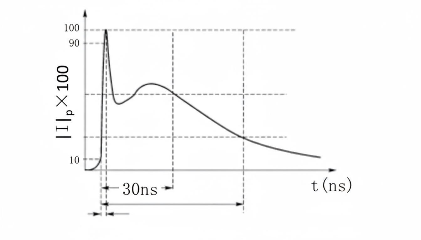 Body-metal discharge current waveform