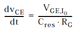 Figure 5: Equation for VCE rise during t7