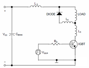 Figure 1: Diode-clamped inductive load circuit