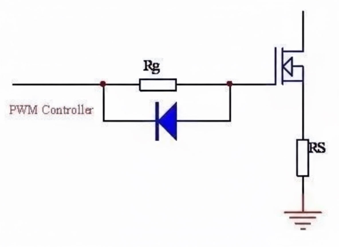 Gate speed-up diode circuit