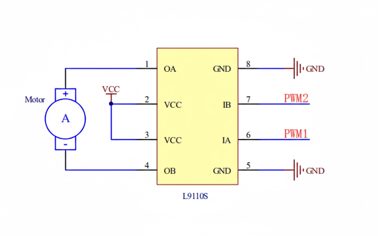 Dedicated motor driver IC circuit diagram