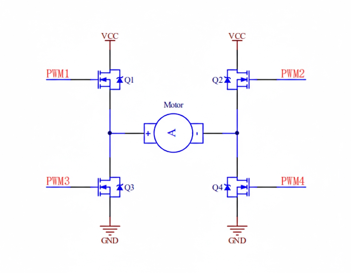 MOSFET H-bridge circuit diagram