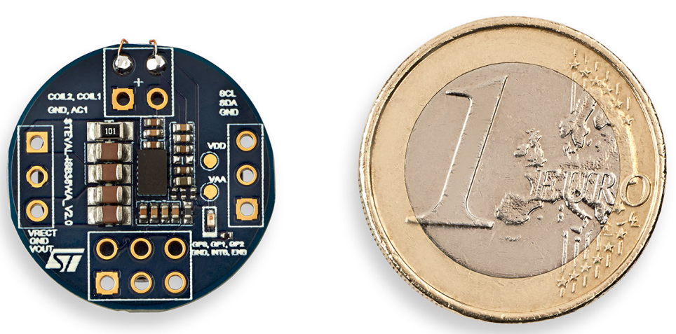 STDES-WLC38A size comparison with a one euro coin