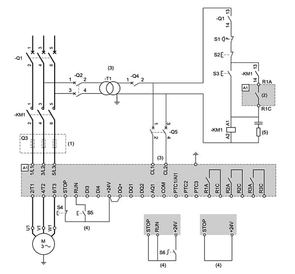 Soft starter wiring options diagram
