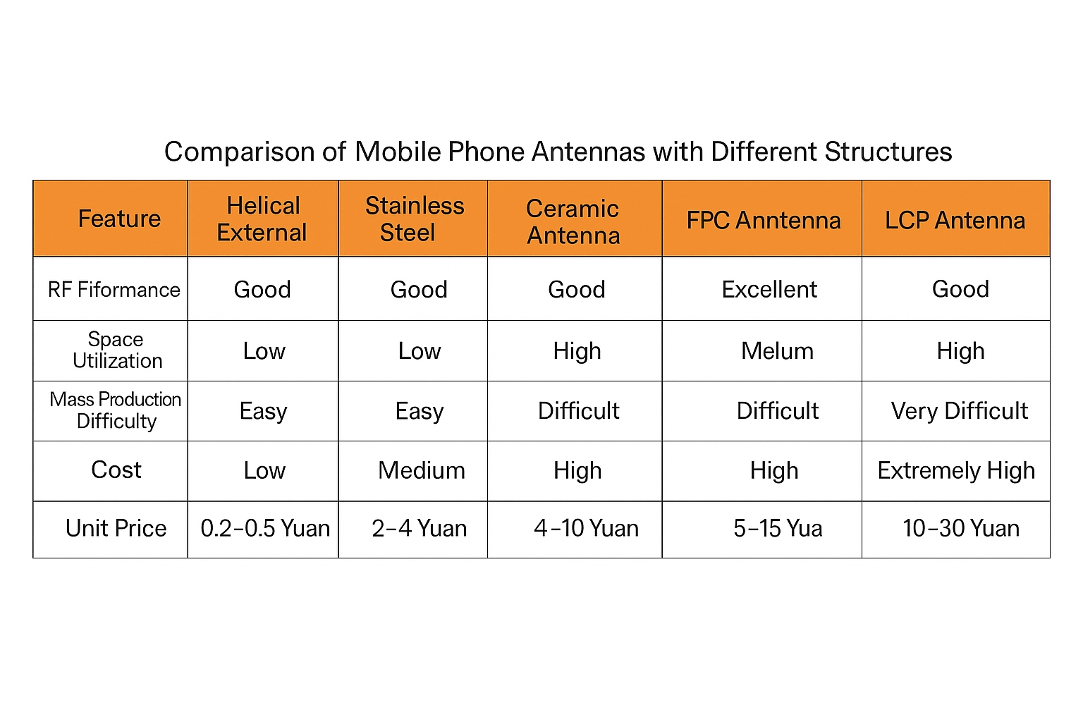 Antenna material evolution