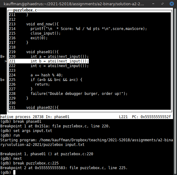 GDB Usage Summary for Debugging