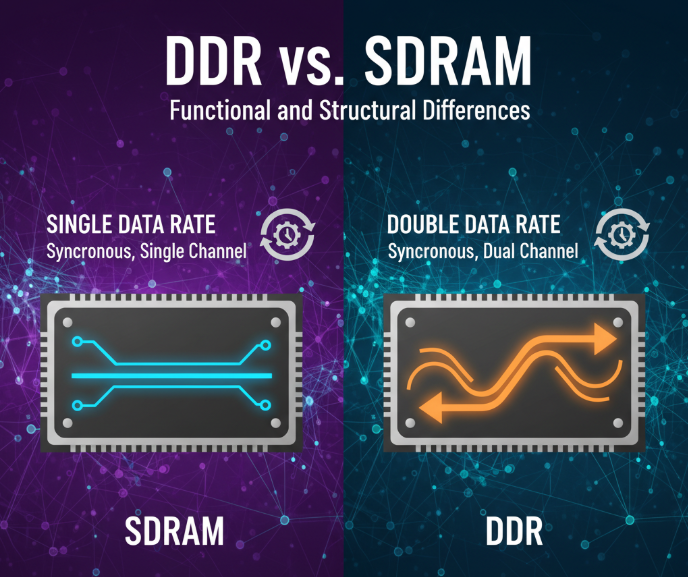 DDR vs SDRAM: Functional and Structural Differences