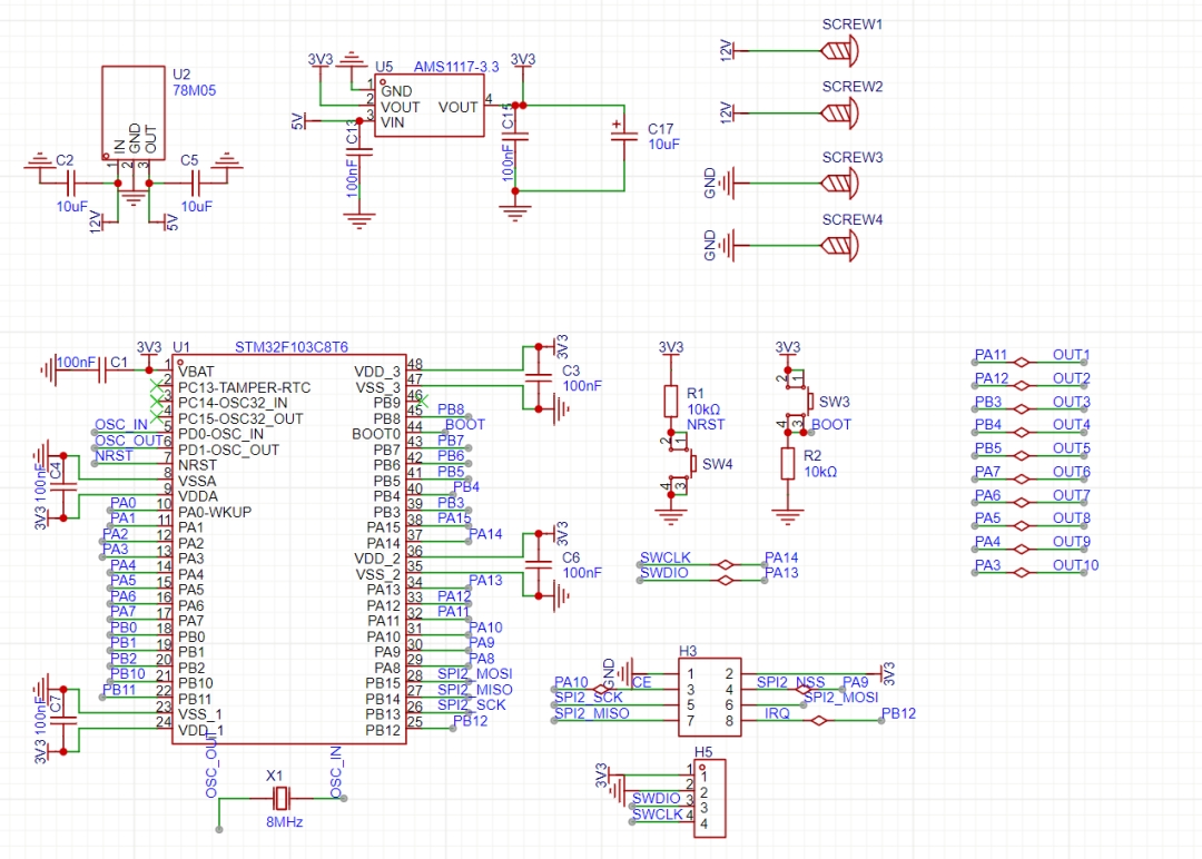 STM32 10-Channel Wireless Relay Transmitter