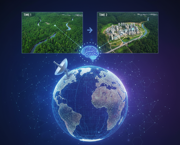Change Detection in Remote Sensing Using Foundation Models