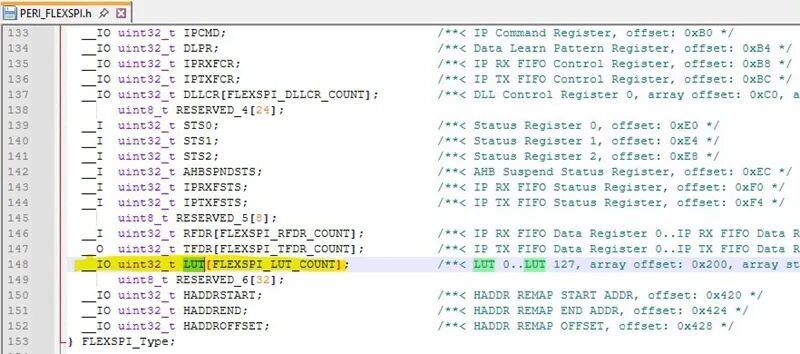 FlexSPI LUT Length on i.MX RT Series