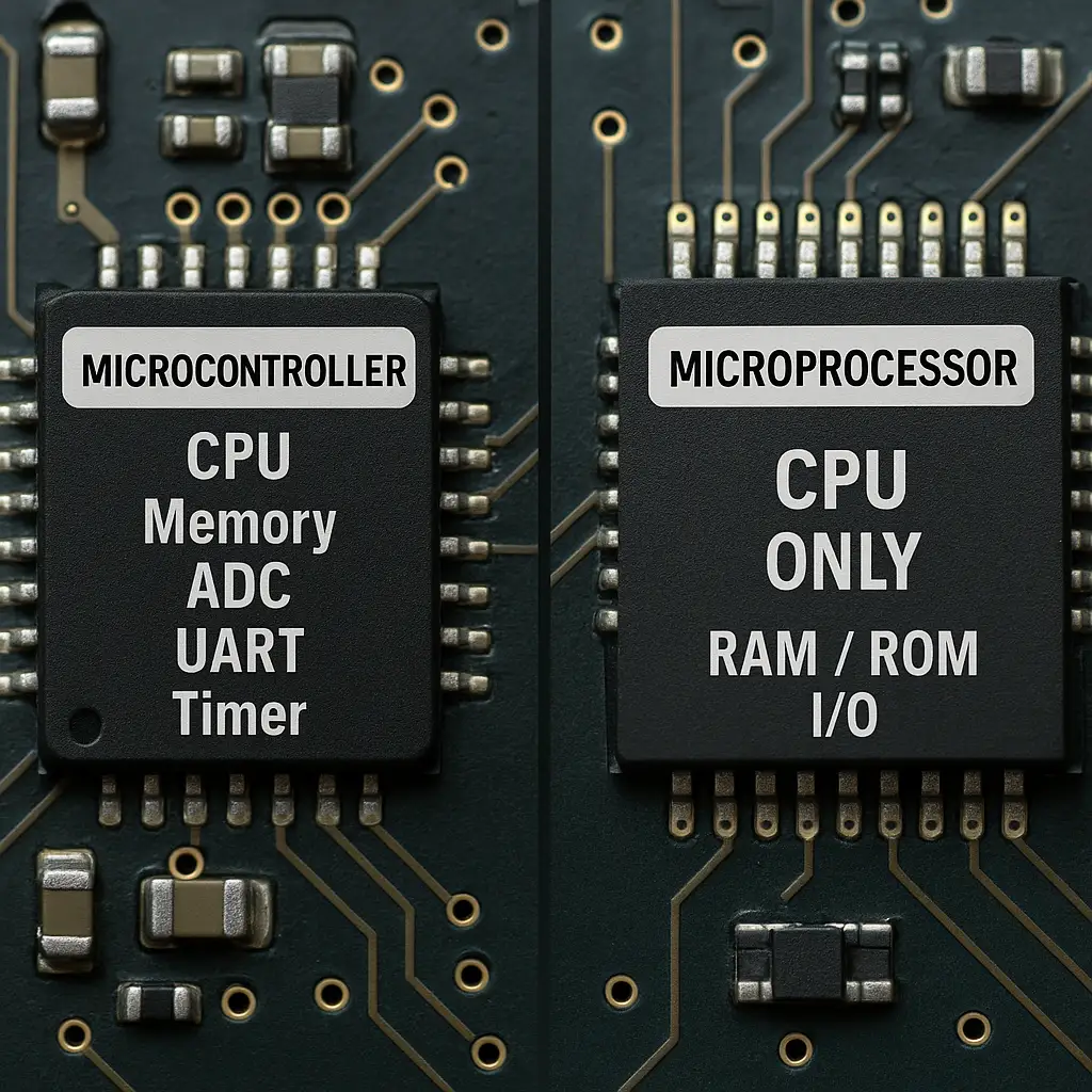 Embedded Microprocessor Components and Key Differences