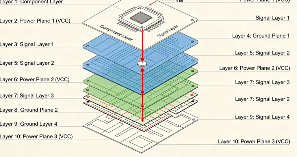 Designing a Robust Power Distribution Network (PDN) for 10 Layer PCBs