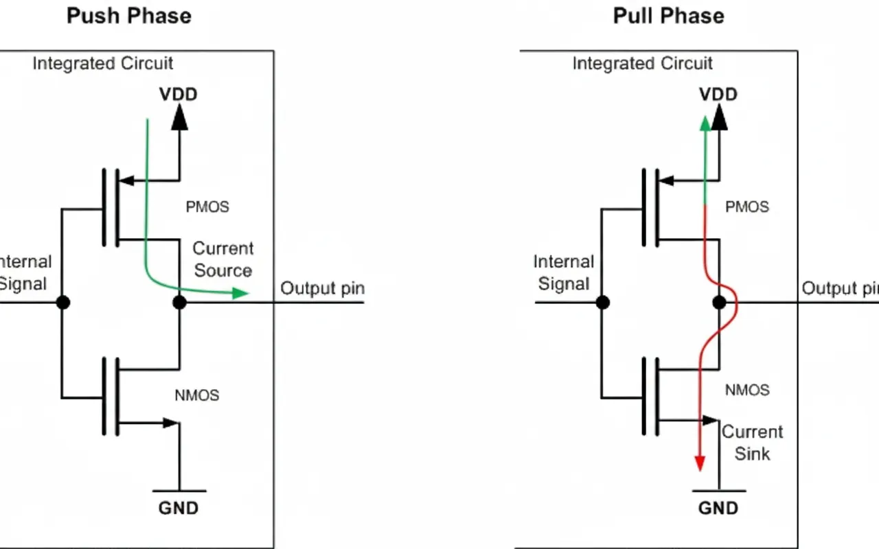 Push-pull output diagram