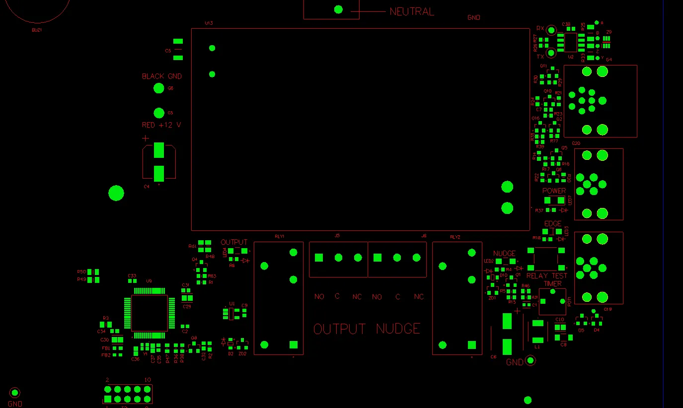 PCB design software showing silkscreen layer for verification.