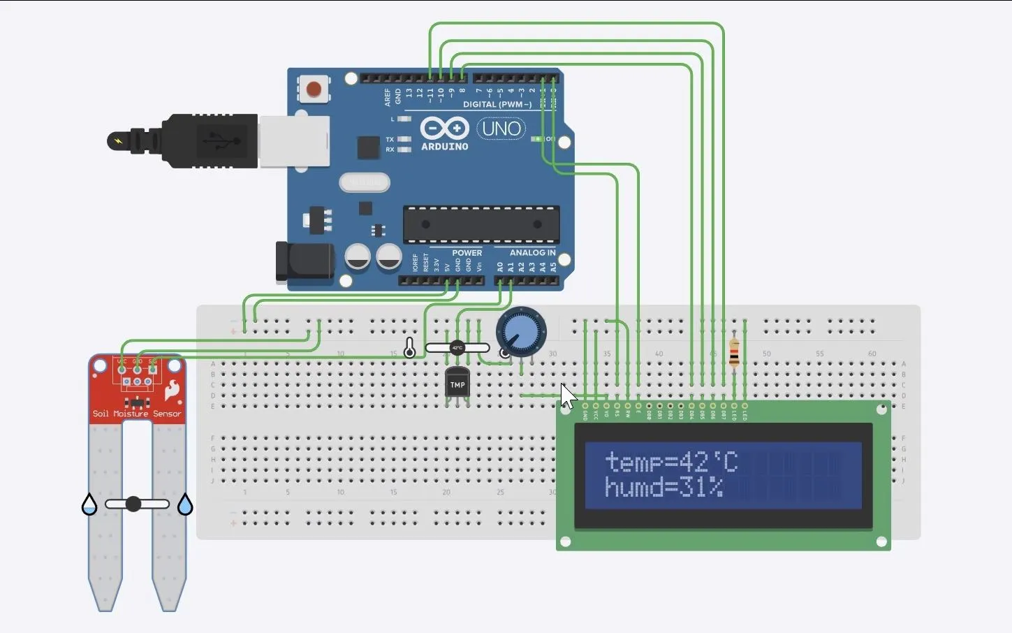 Arduino code for DIY soil moisture sensor readings