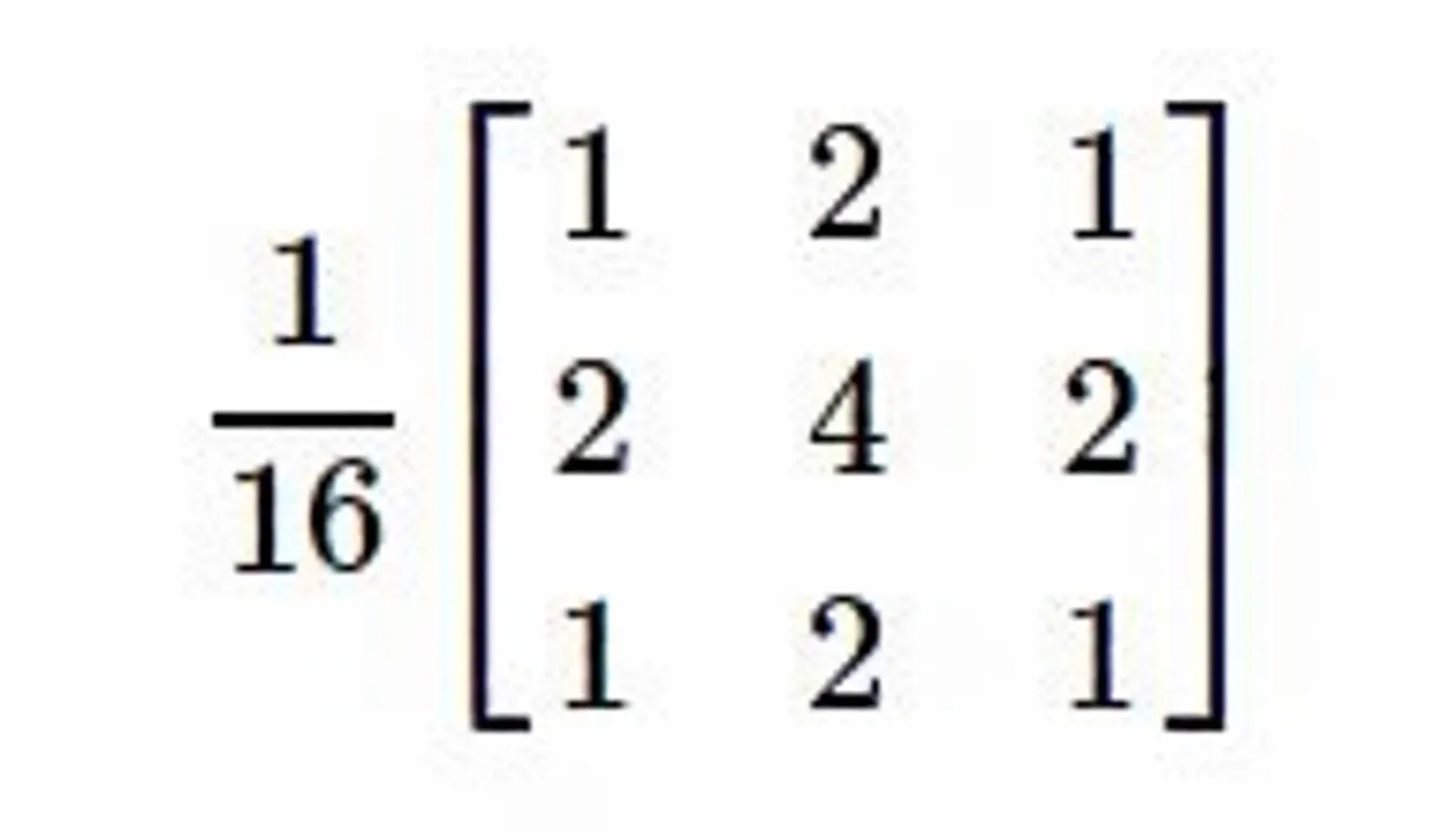 Gaussian templates for various sigma values