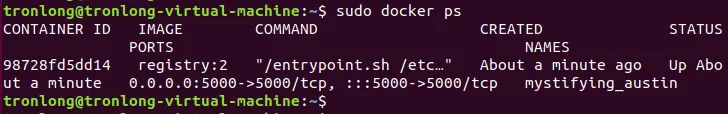 List running containers