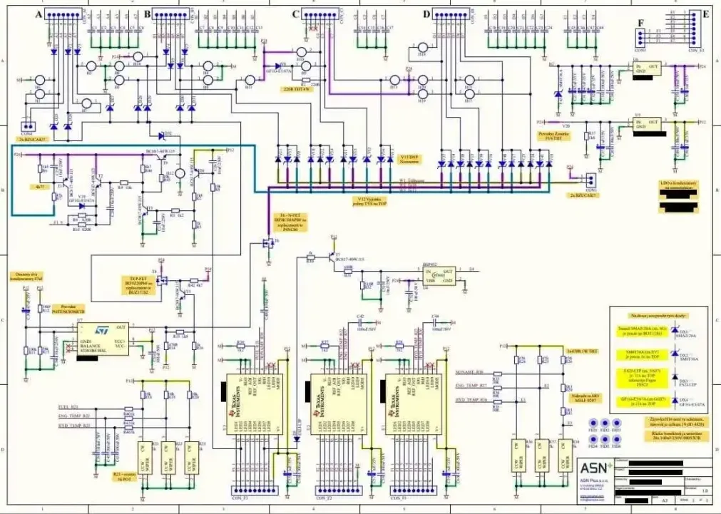 Complex PCB schematic design with advanced features