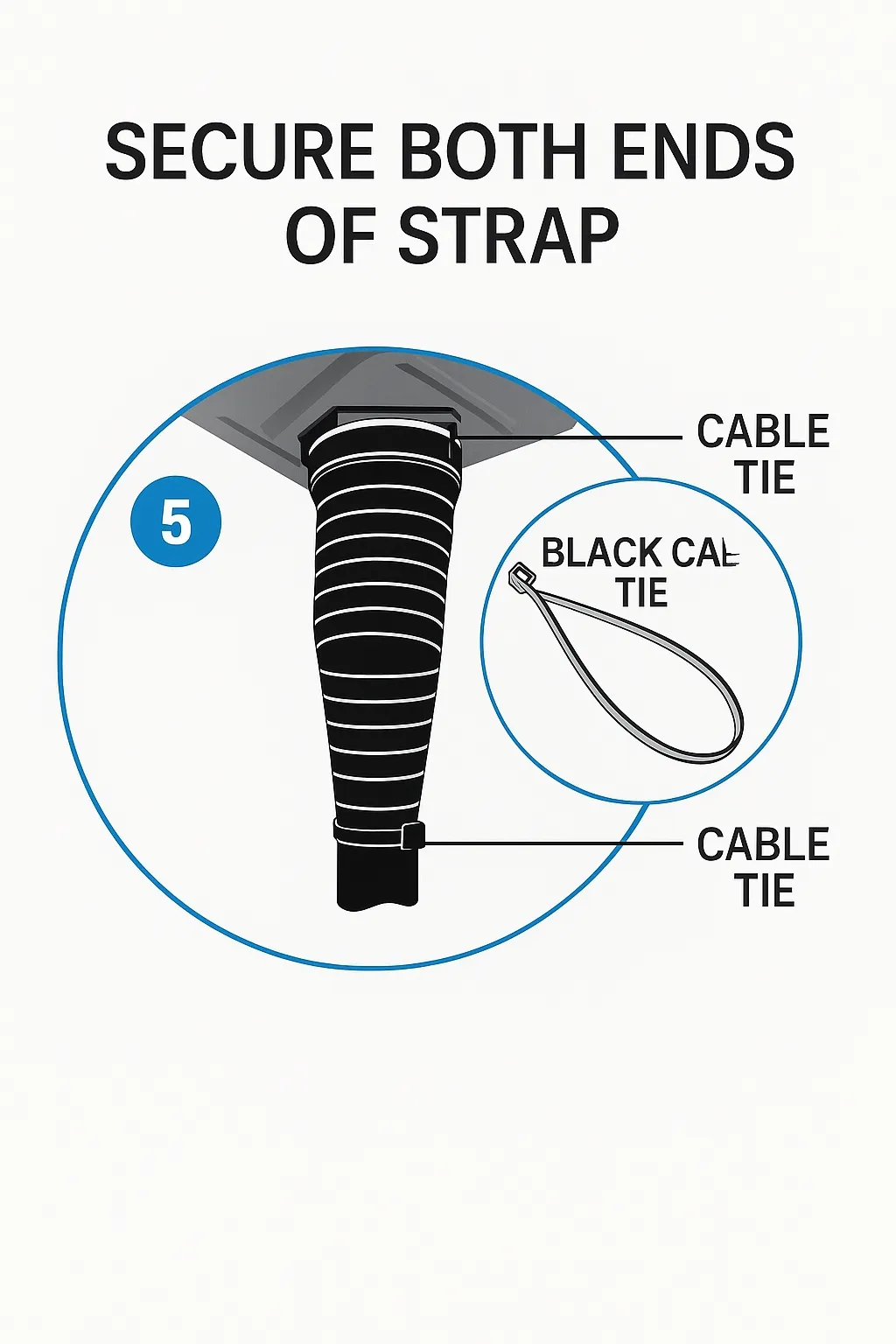 Securing tape ends