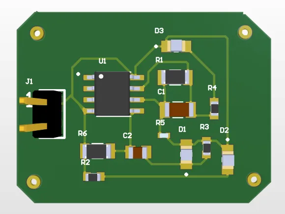 PCB layout design for heart rate monitor project