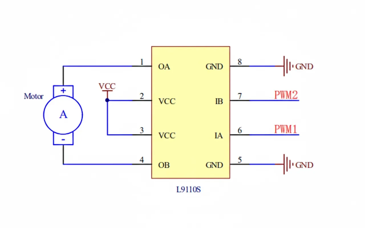 Dedicated motor driver IC circuit diagram