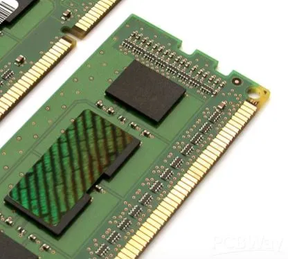 Gold-plated PCB showcasing connectors and contact points for electronics