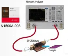 Lab equipment measuring dielectric constant and Tg of PCB laminate samples