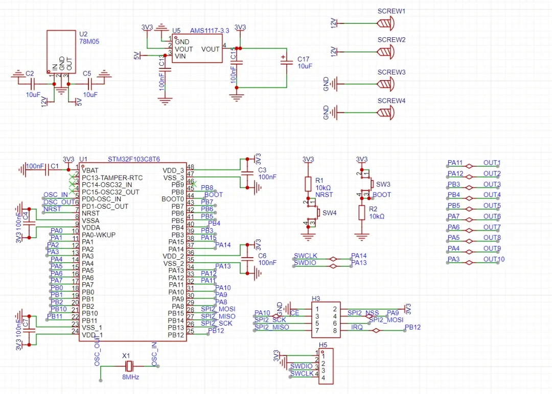 STM32 10-Channel Wireless Relay Transmitter