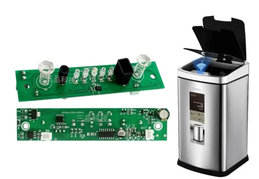 Smart home ecosystem with connected devices relying on advanced PCBs.