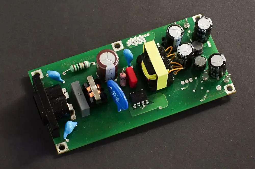Finished 1 oz copper PCB in a power supply application