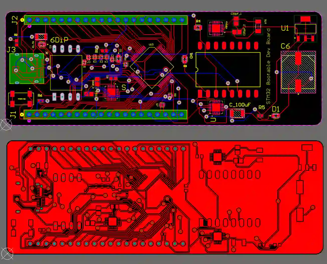 Altium Designer interface displaying IoT PCB multilayer design