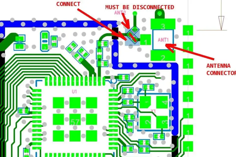 Sample PCB schematic with DFA-friendly component labeling for assembly.