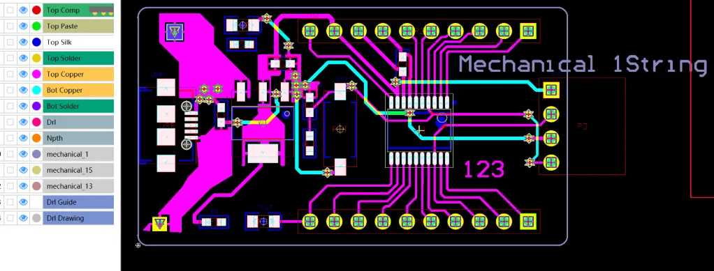 Verifying custom PCB design in online Gerber viewer