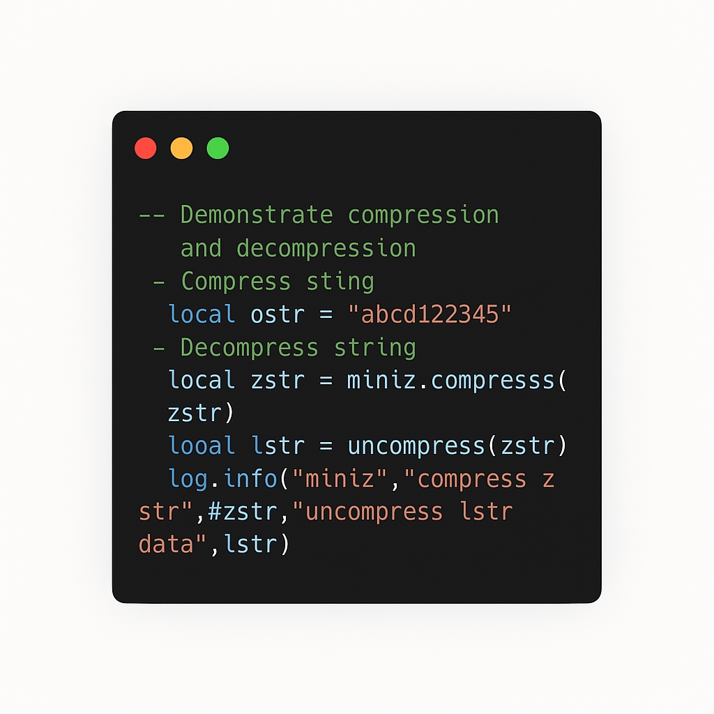 zlib decompression example for Air780E software