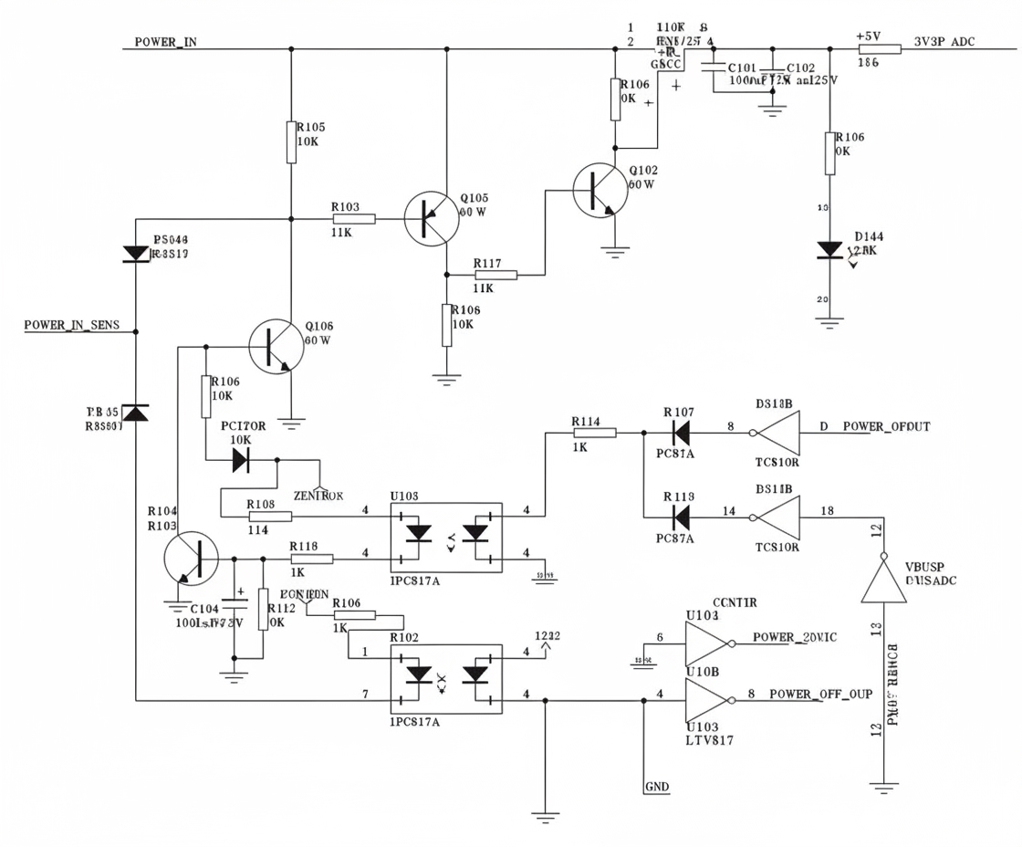 Single-key touch power on/off circuit