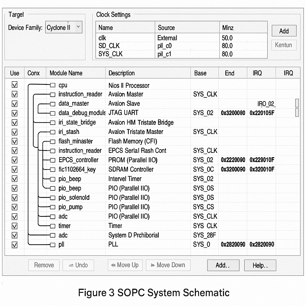 SOPC Builder system configuration