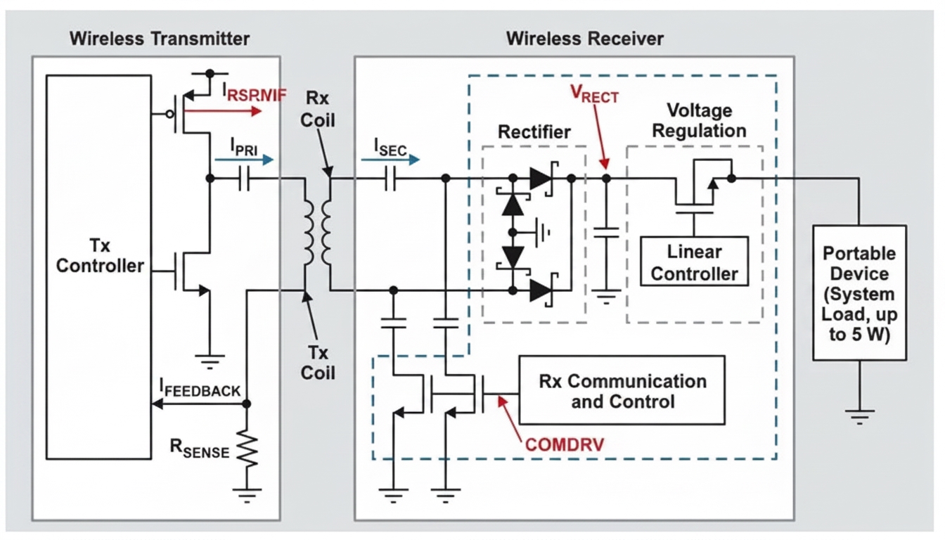 Wireless Inductive Charging for Low-Power Wearables