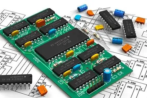 Labeled diagram of PCB assembly components for troubleshooting