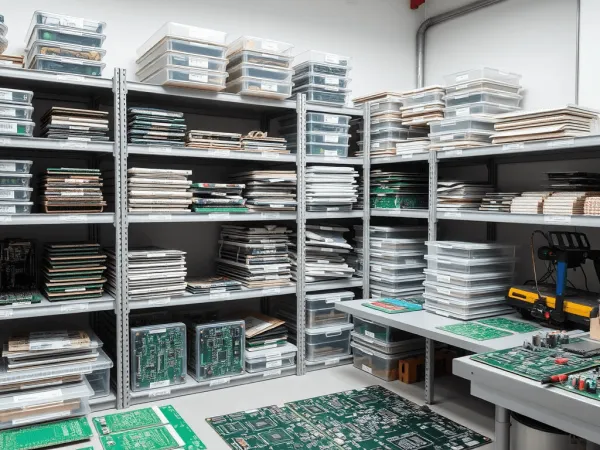 Warehouse storage of PCB components for inventory buffering during shortages
